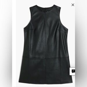 Calvin Klein faux leather A-line dress